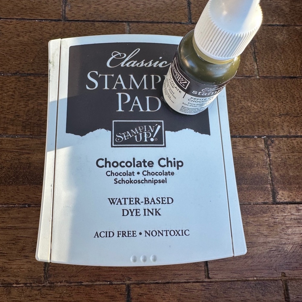 Stampin Up Chocolate Chip Classic Stampin Pad and Ink Refill Set Brown Retired
